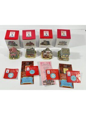 Liberty Falls Collectible Miniatures Set Susans Hat Shop Timberline Lumber Bergh